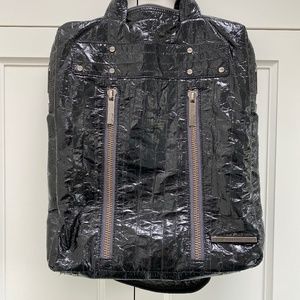 Matt & Nat Black Vegan Patent Leather Bag
